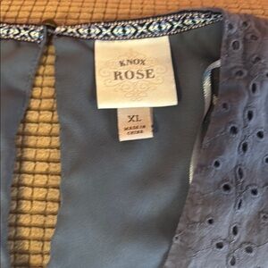 Knox Rose Slate Blue Eyelet Top